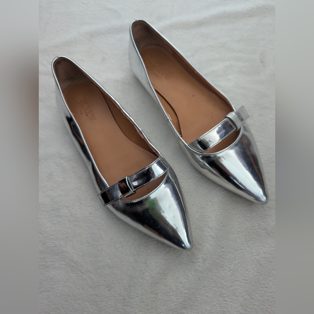 JCREW Metallic Flats - Size 6
